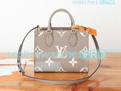 Copy L---V OnTheGo BB Dove Cream Bicolor Monogram Bag M45779 